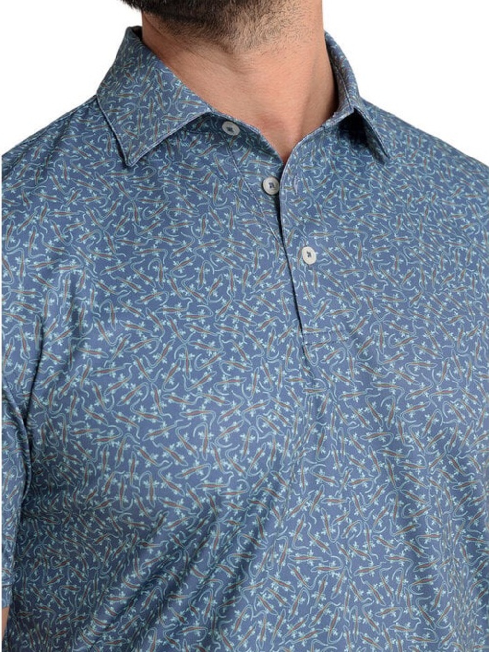 Southern Tide M’s XXL Iguana Glee SSPolo, LghtIndigo Colrway #1183, Style# 11736